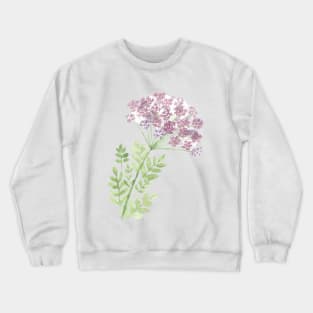 Angelica flower, watercolor painting Crewneck Sweatshirt